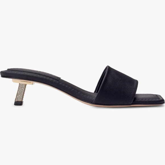 NWT GOOD AMERICAN Kickstand Slide Sandal (Women) Size 10 Black - Picture 3 of 9